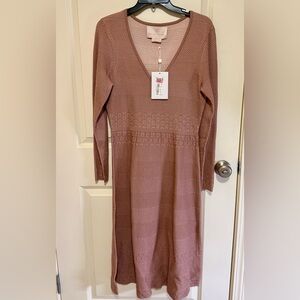 Gal Meets Glam Dusty Rose Long Sleeve Dress
